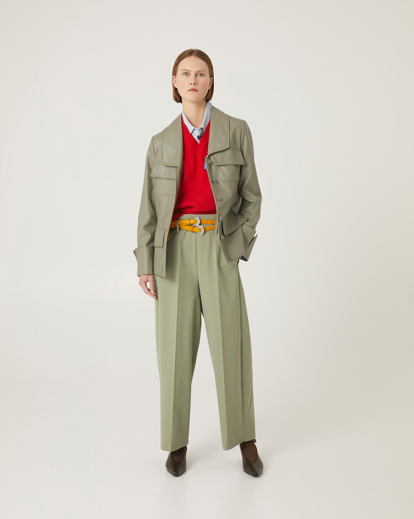 wide twill trousers