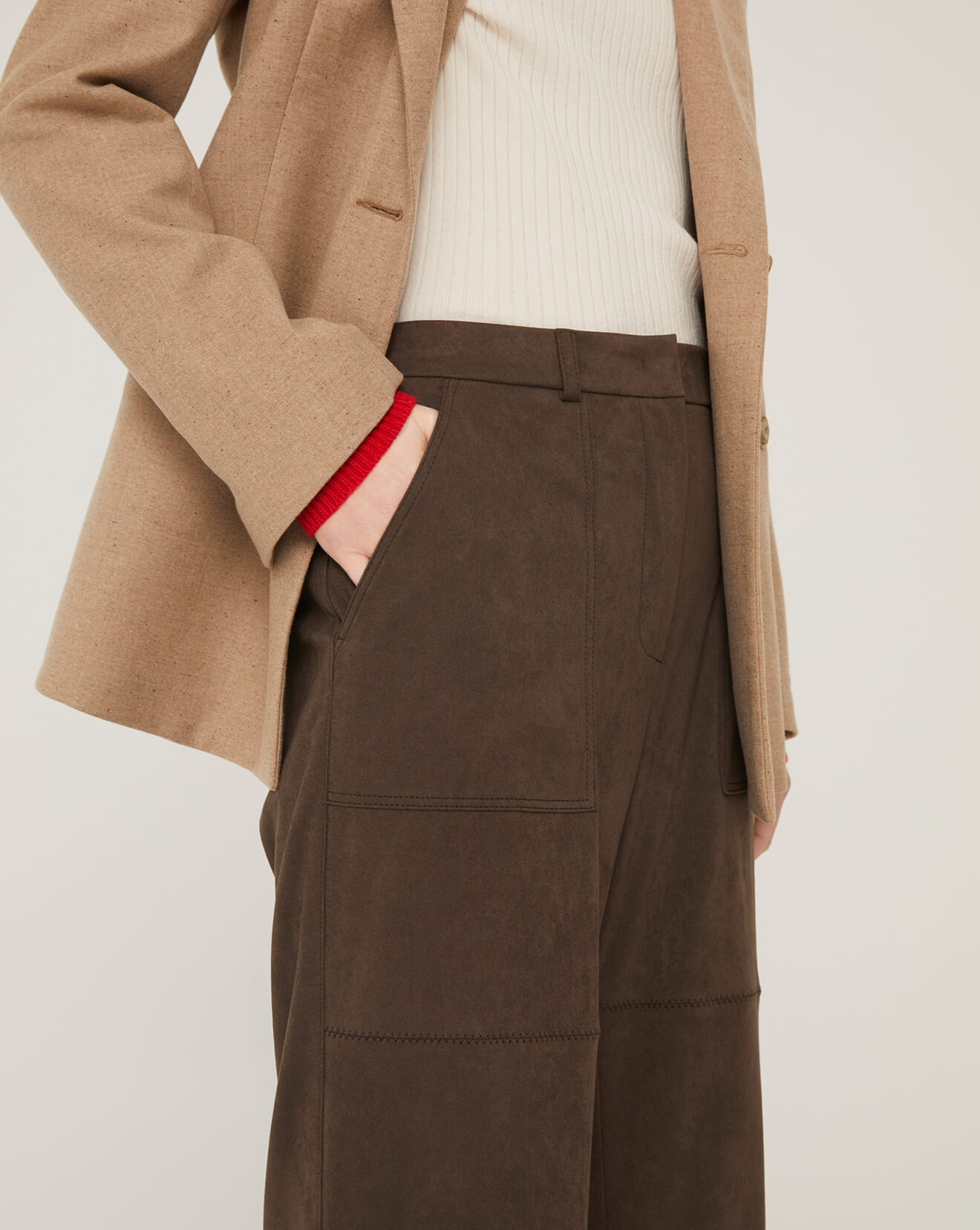 eco-suede trousers