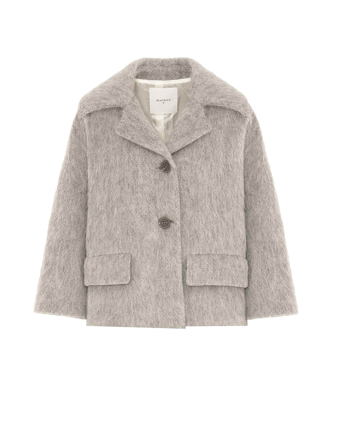 mélange short coat