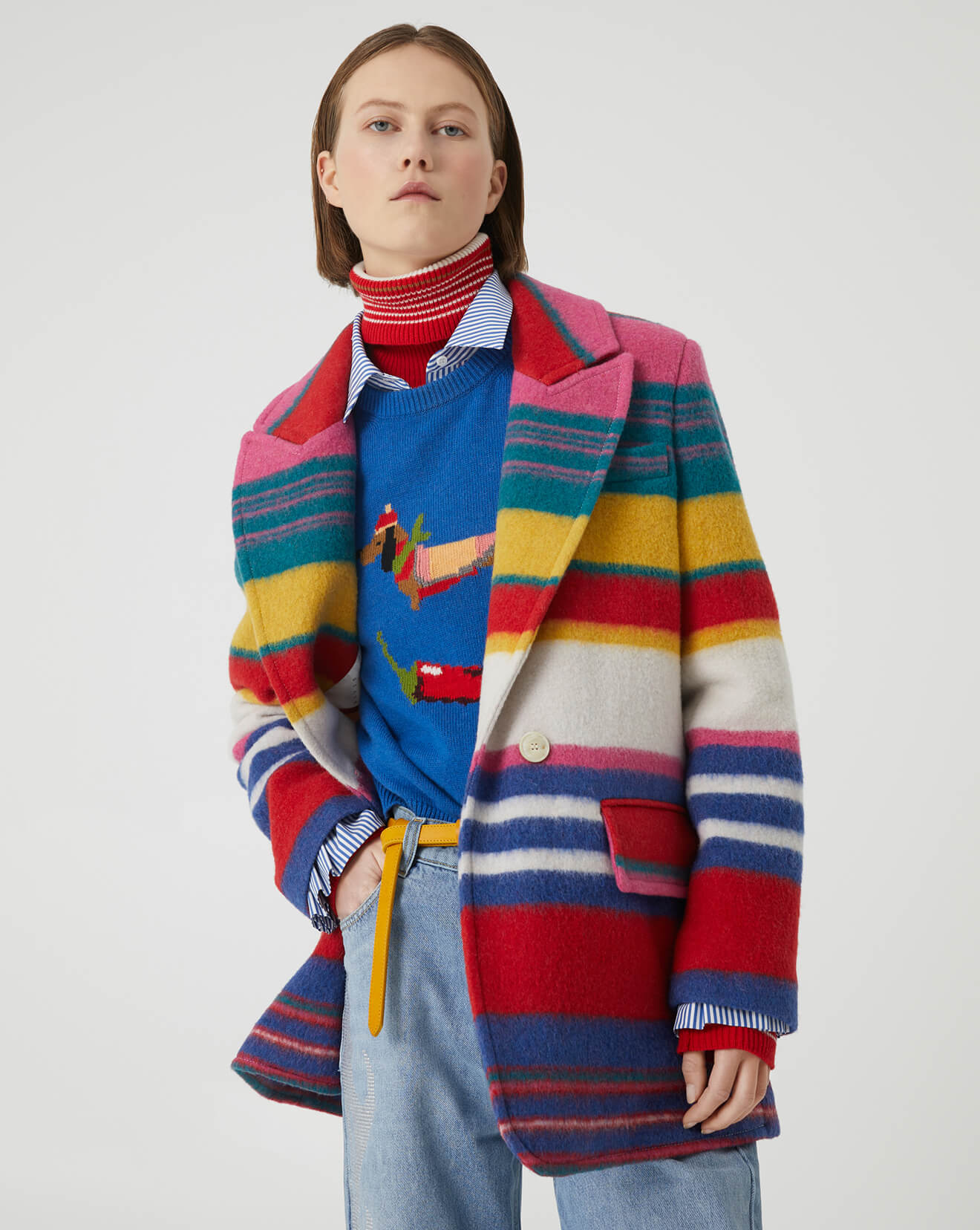 giacca monopetto multicolor