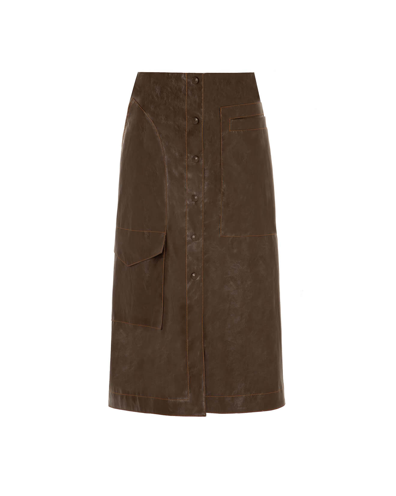 pencil eco-leather skirt