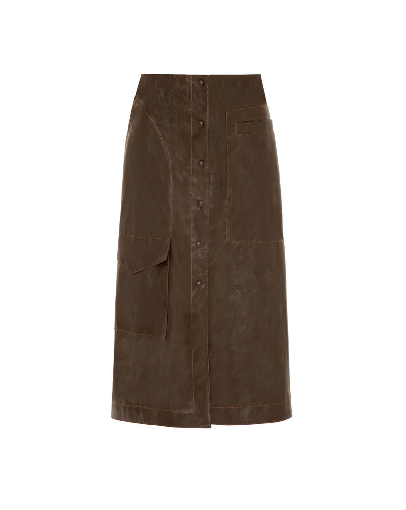 pencil eco-leather skirt