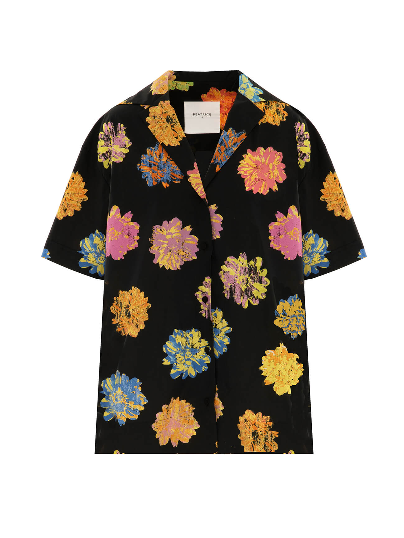 andy's flower bowling shirt