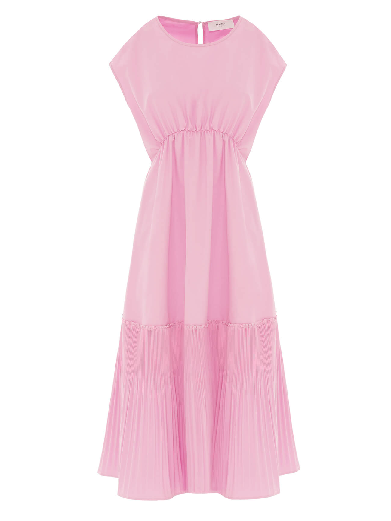 pink dress with ruffles on the bottom