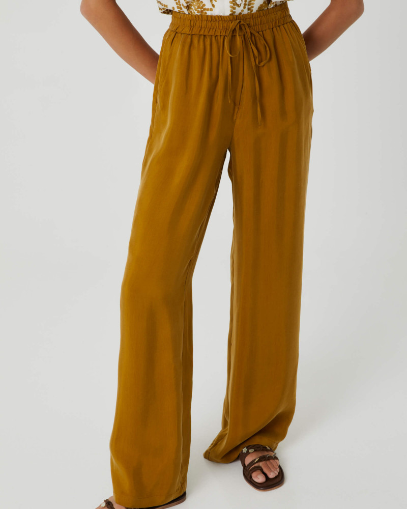 palazzo trousers in cupro