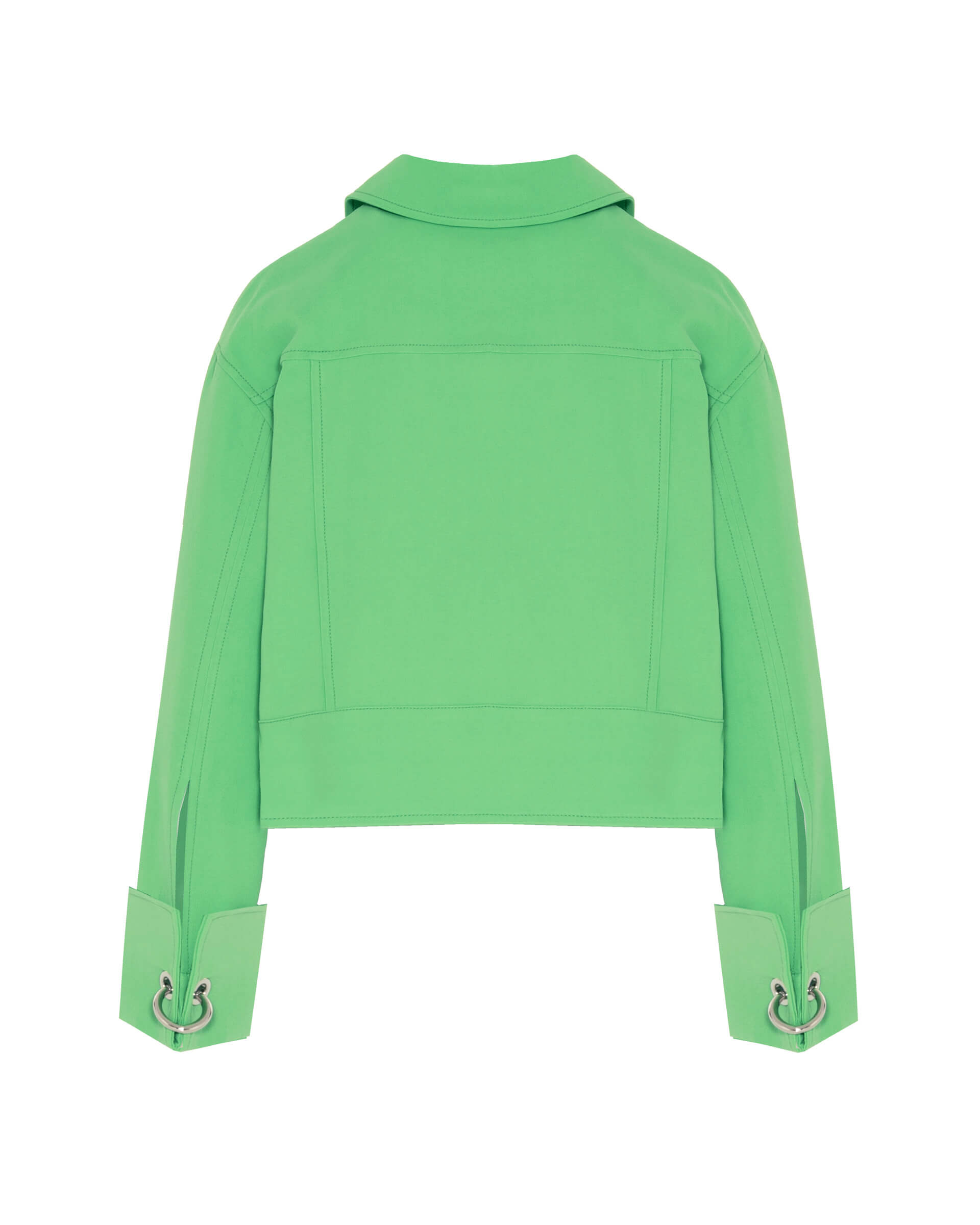 giacca cropped flash green