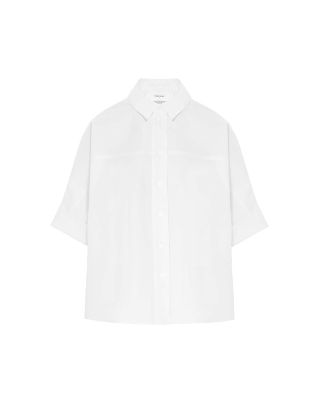 boxy shirt in light cotton poplin