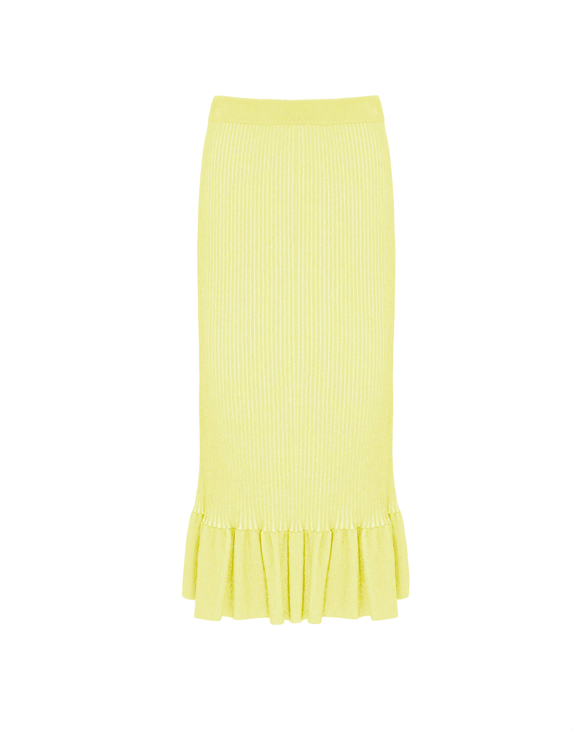 skirt in knitted vanisè with flounce