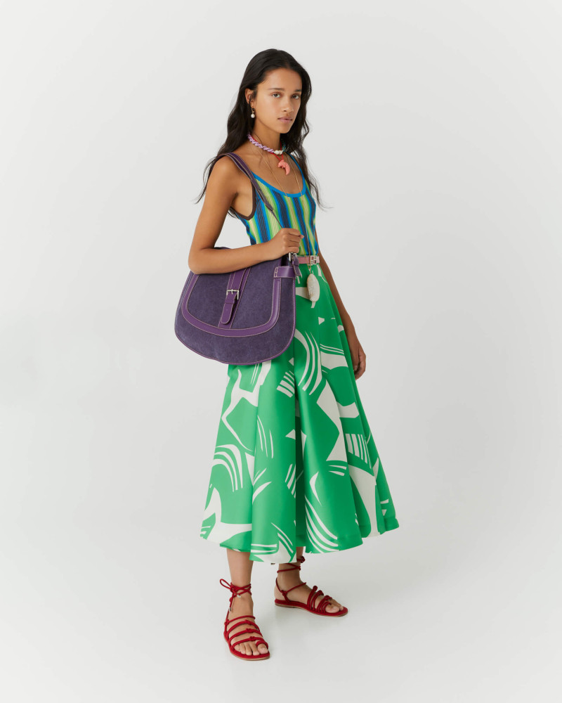 green matisse print full skirt+23FE5720MACROP_710