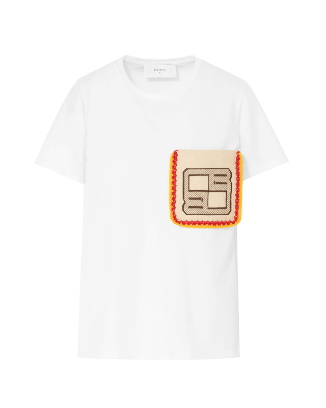t-shirt with embroidered pocket