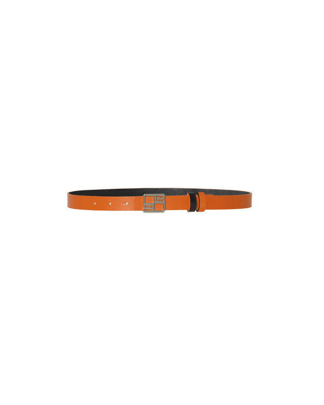 orange reversible leather belt