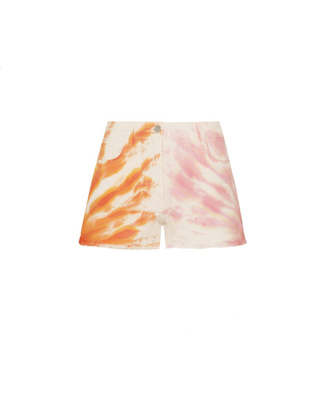 bubble tie-dyed shorts