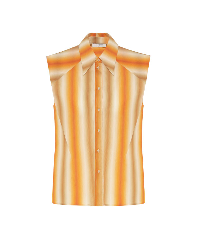 gradient striped shirt with shoulder straps