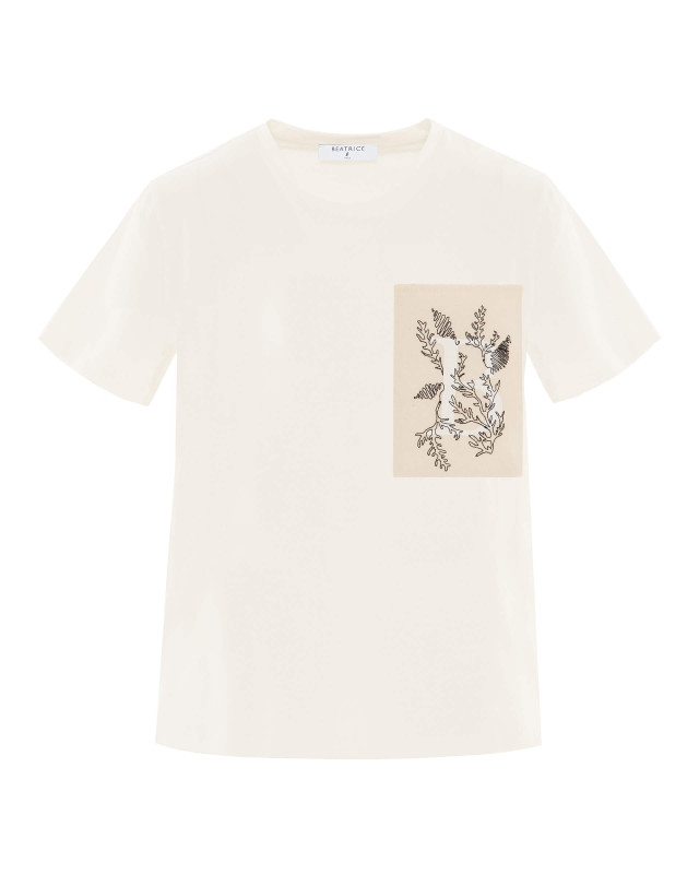 organic cotton t-shirt with embroidery