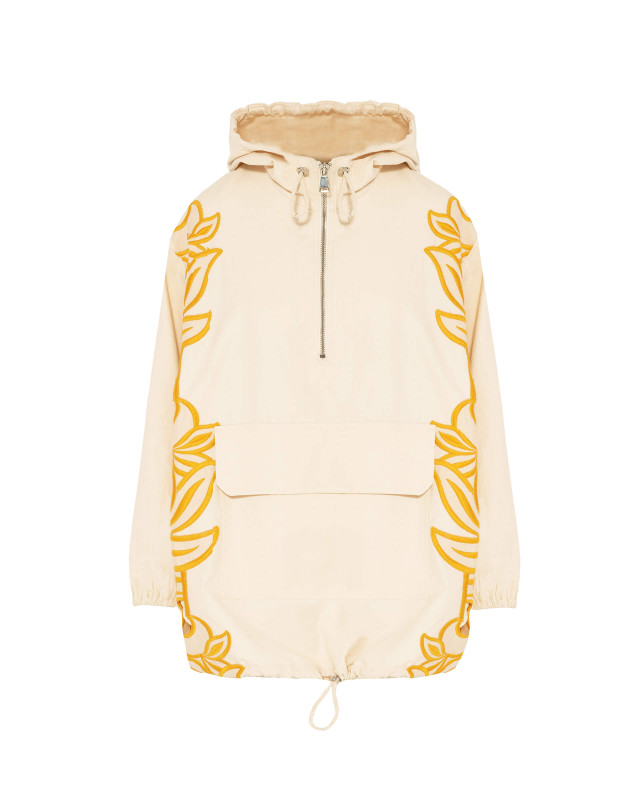 parka with big inlay embroideries