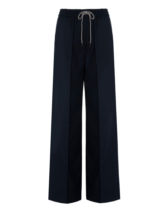 blue active wool trousers