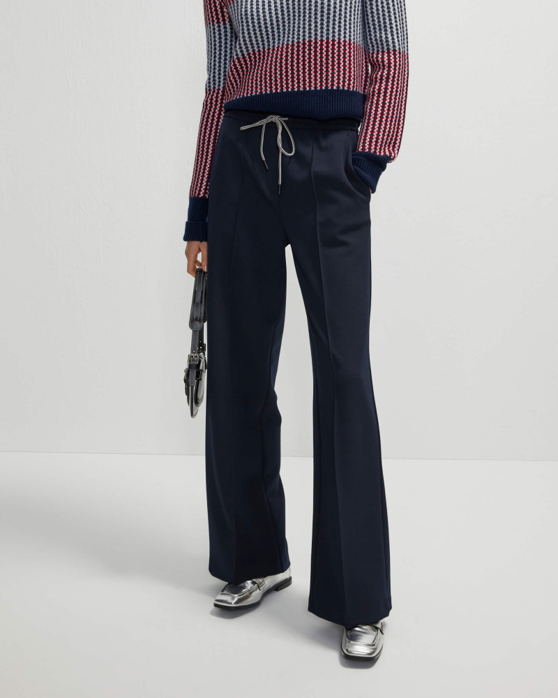 blue active wool trousers