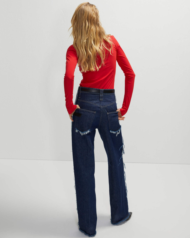 jeans with fringed details
