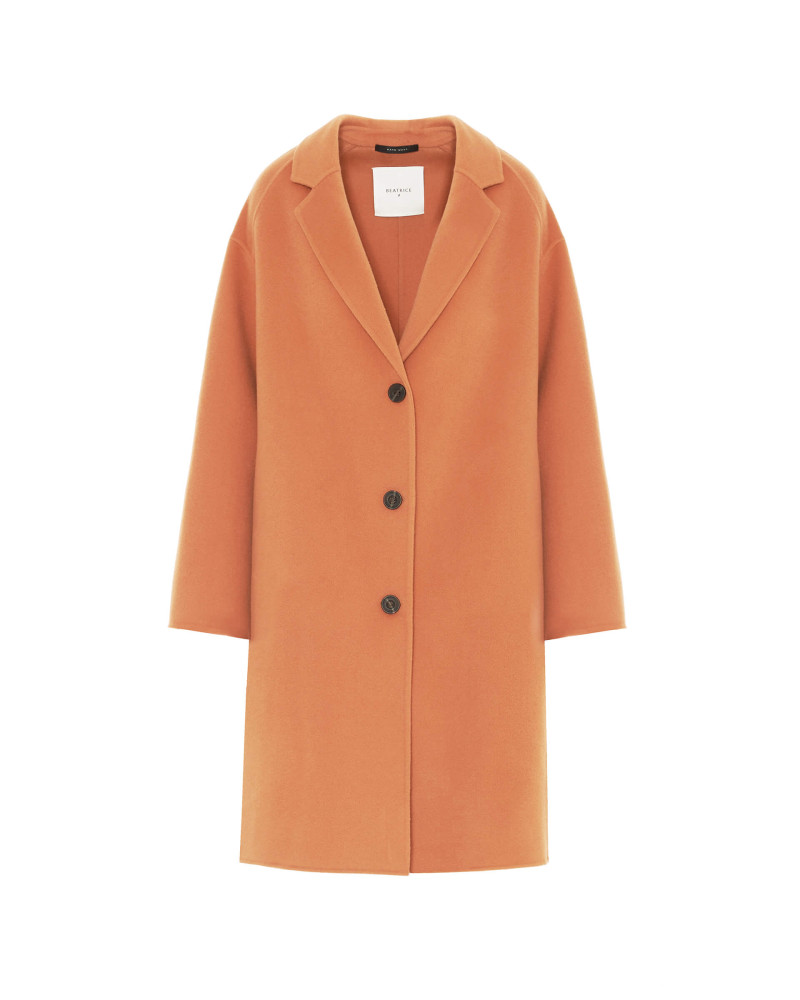 cappotto double monopetto arancio