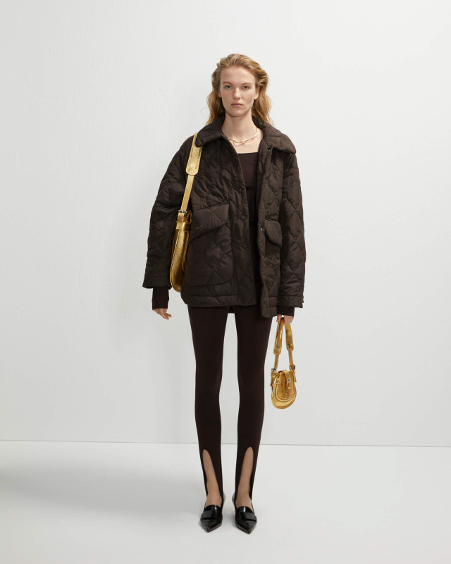 oversized down jacket with maxi pockets