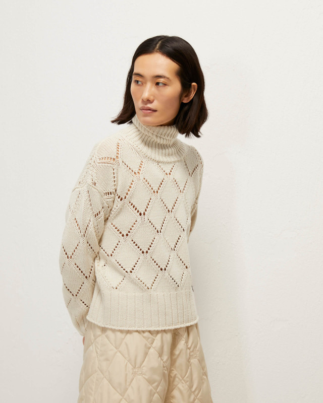 sweater with openwork