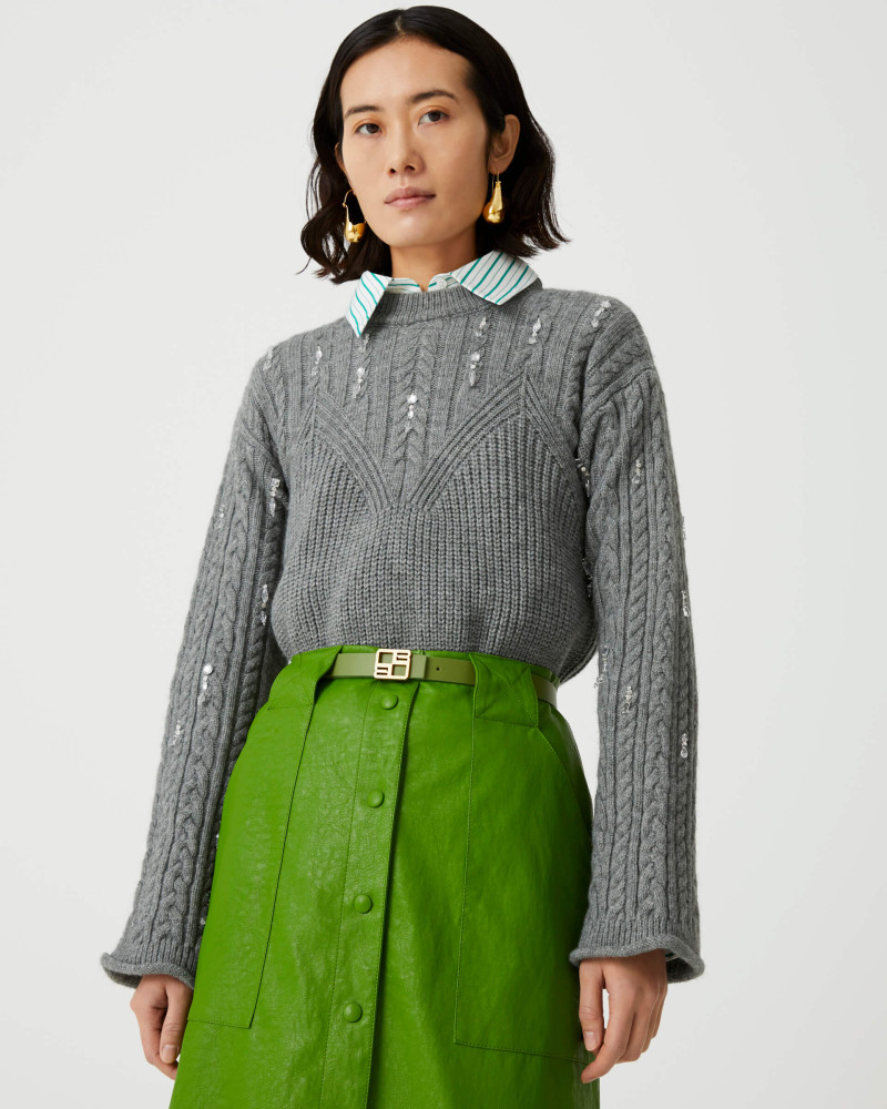 beatrice b embroidered wool sweater+23FA8471FURETTO_90