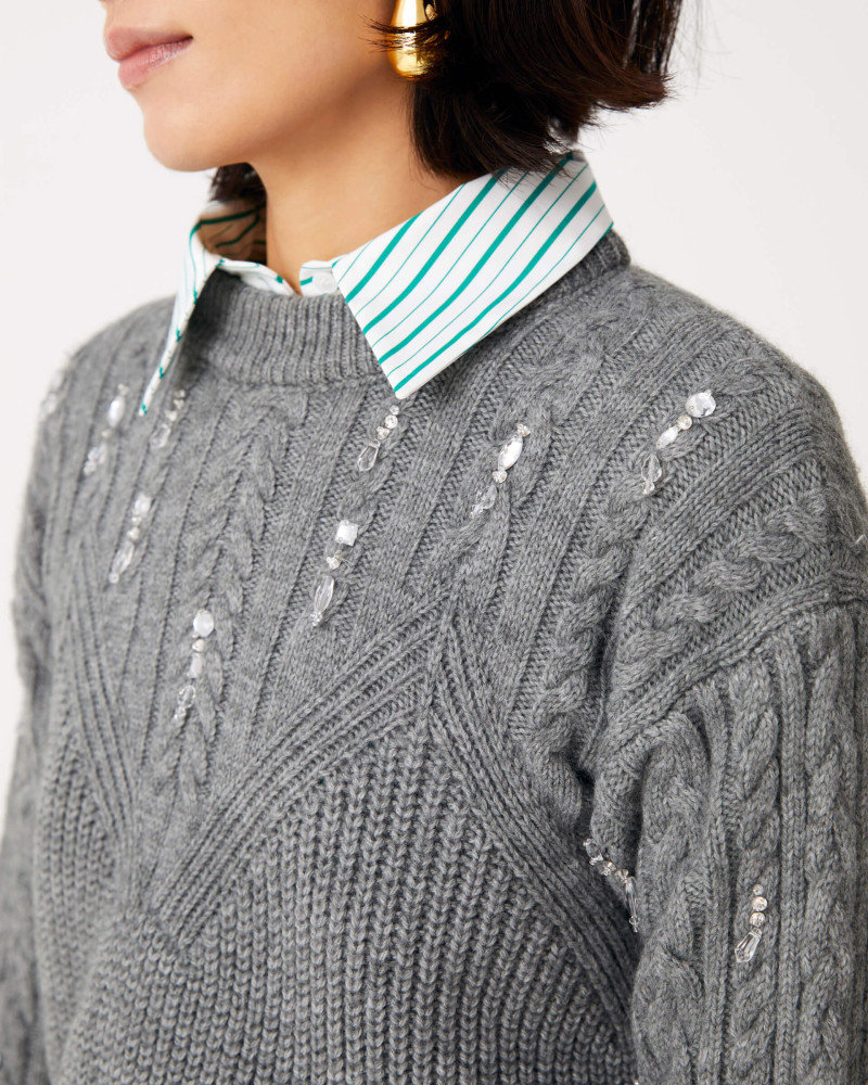 embroidered wool sweater