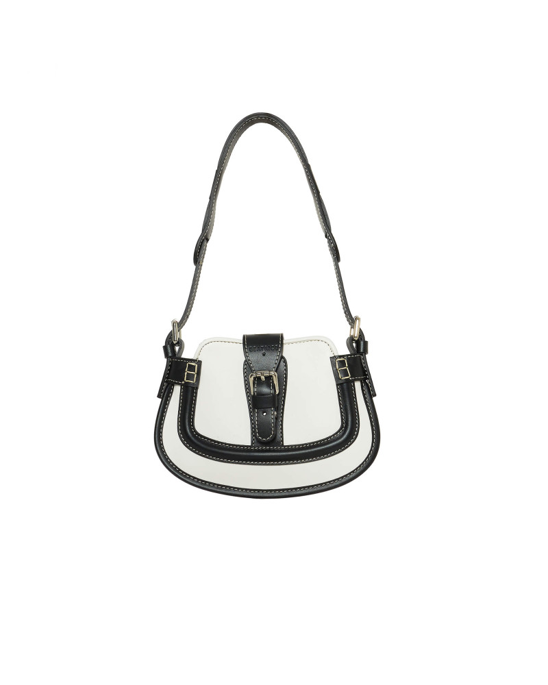 beatrice b white and black mini saddle bag+23FA9483SELLA_1