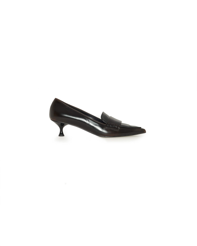 coated eco-leather pump shoes