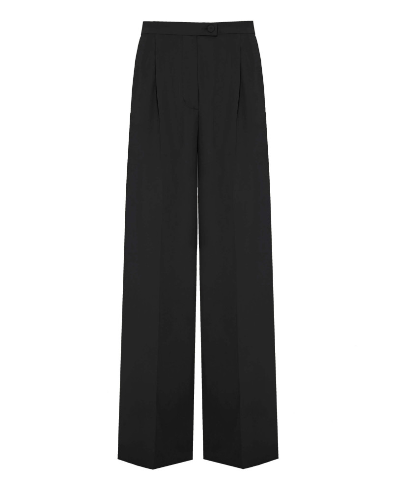 palazzo trousers in crepe silk blend