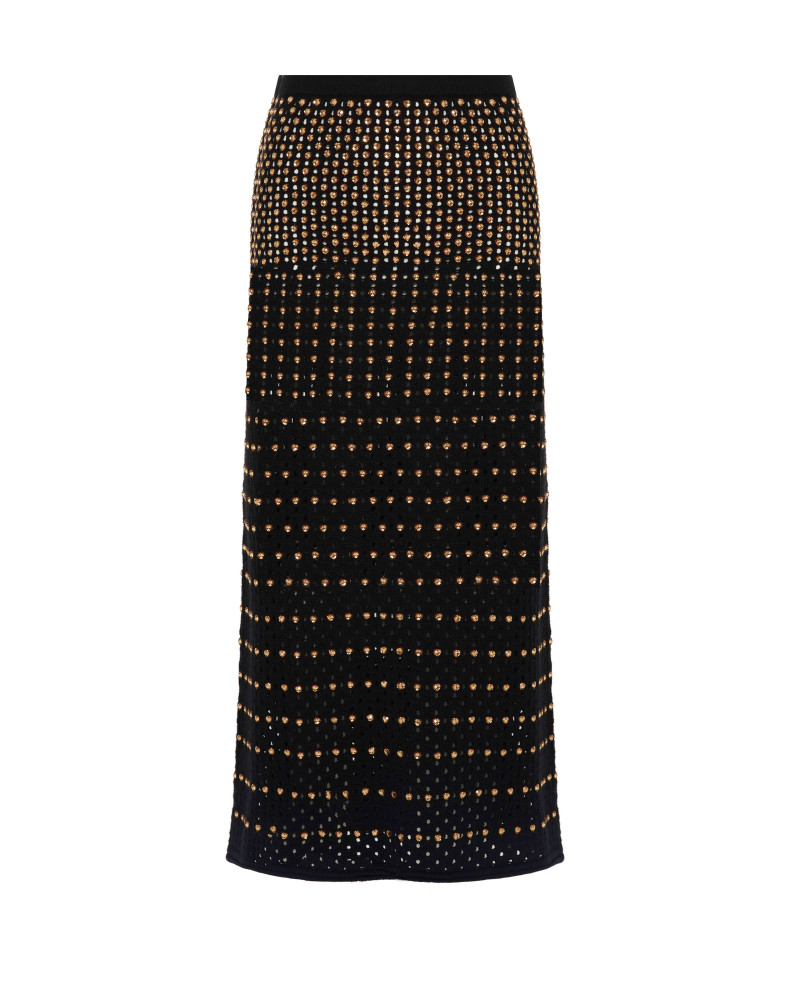 pencil skirt with rhinestones