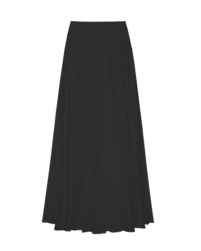 creased poplin skirt