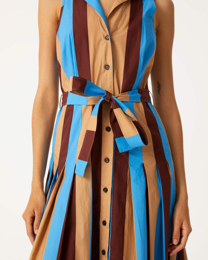striped chemisier dress